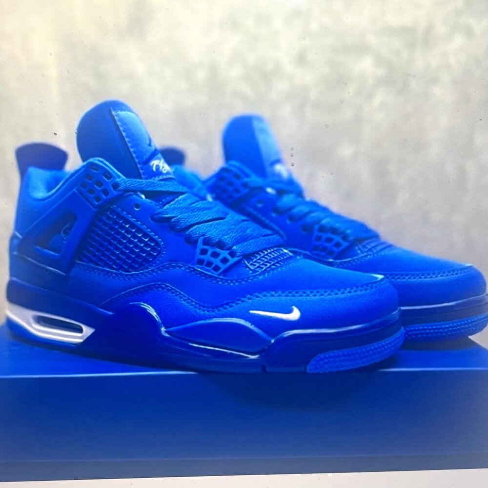 Custom  Brand New Men’s 4 Nigel Retro Royal “Smurf” Blue Size 12